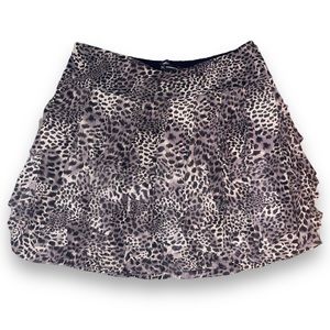 INC leopard print tiered ruffle skirt